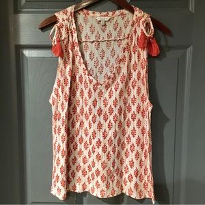 Lucky Brand V-Neck Sleeveless Shirt Size Large
